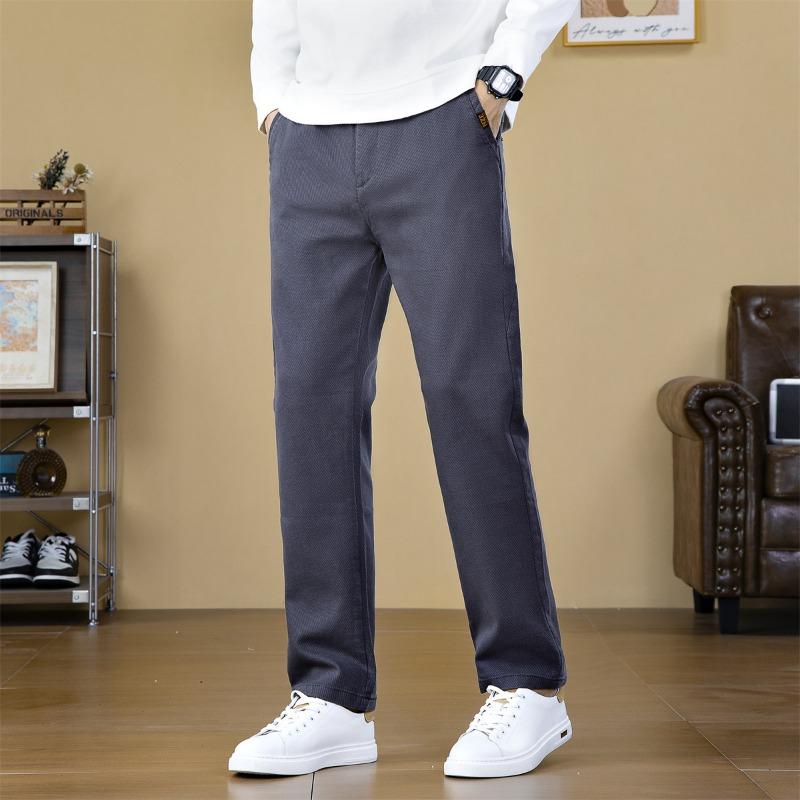 Men's Business Casual Pants Men's Straight Versatile Simple Pants Fashion Men's Pants Solid Color Drape Men's Loose Trousers