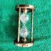 Home Decor Brass Collectible Sand Timer Hourglass 5 Minutes Hourglass with Magnetic Compass On Both Ends
