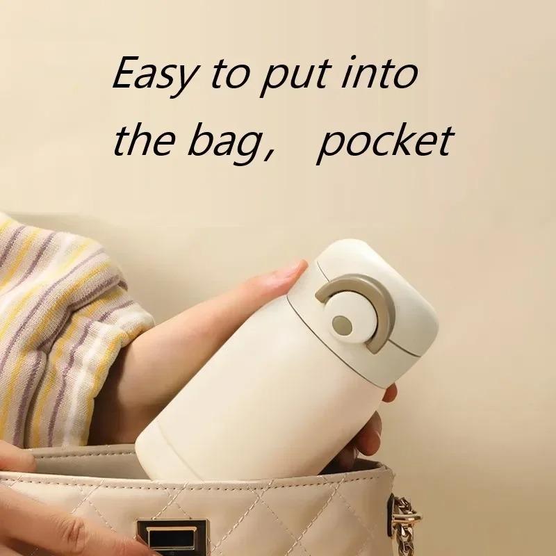 350ml/220ml Mini Thermos Cup Pocket Cup Stainless Steel Thermal Coffee Mug Vacuum Flask Insulated Hot Water Bottle Kids Gift