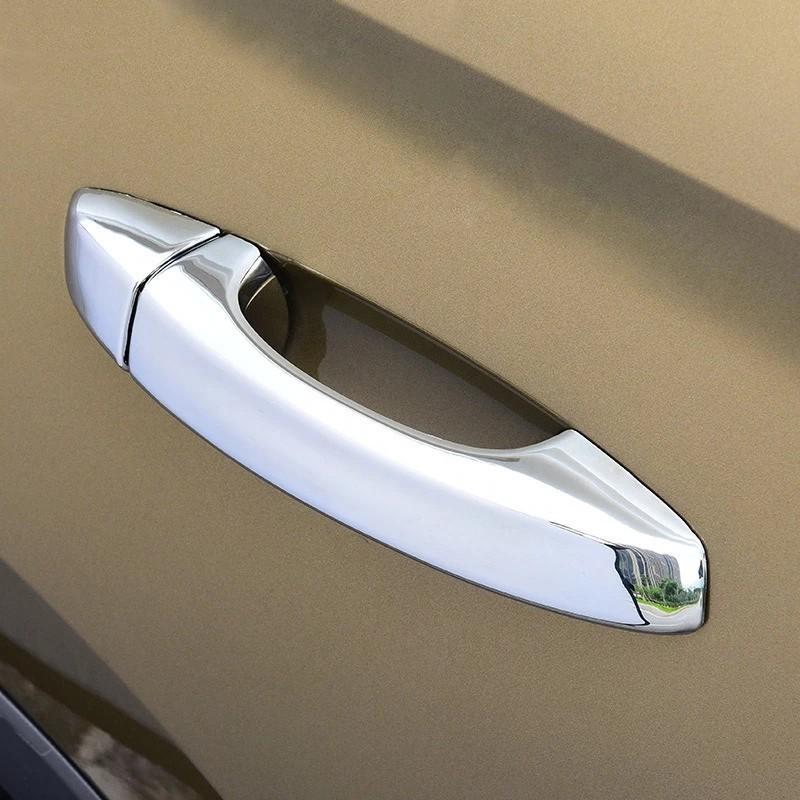 For MG HS 2018 2024 ABS Carbon Glossy Black Car Door Handle Cover Trims Sticker Car Styling Accessories