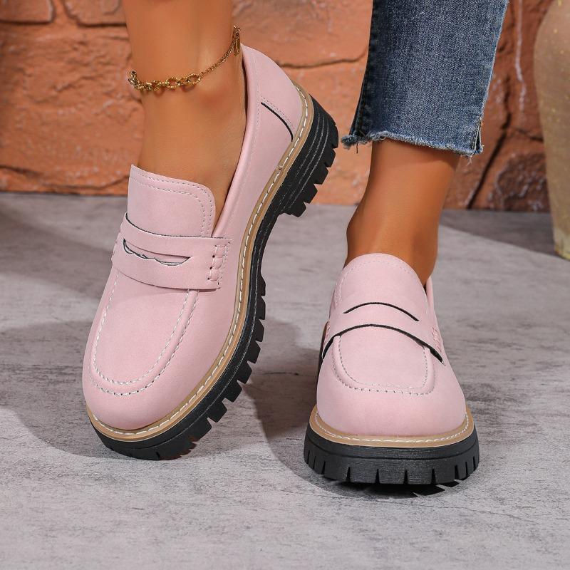New Spring and Autumn Casual Scrub Women's Shoes Thick Heel Platform Retro