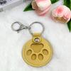 Leather Memorial Keychain & Case for Pet Hair - Photo Pendant Charm for Cats & Dogs