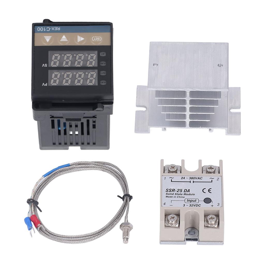 PID Temperature Controllers Kit 0‑400 celsius Waterproof High Accuracy REX C100 Temperature Controller for Farm