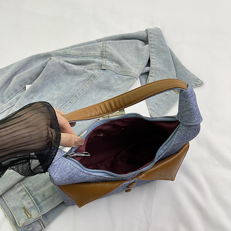 Niche Design, High-end Feel, Contrasting Color Buttons, Underarm Bag, Versatile Commuting Shoulder Bag, Handbag