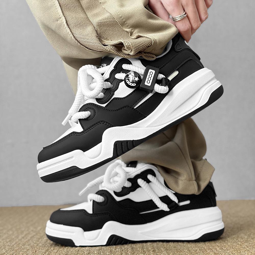 Fashion Men Sneakers Platform Casual Shoes 2025 New Lace-up Vulcanized Shoes Fashion Breathable Men Shoes Designer Outdoor Running Shoe