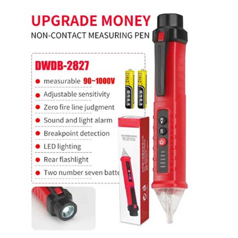 

Electric Pen High-Precision Induced Electric Tester Pen Electroprobe Screwdriver Probe Light Voltage Tester Detector Test Pen червоний