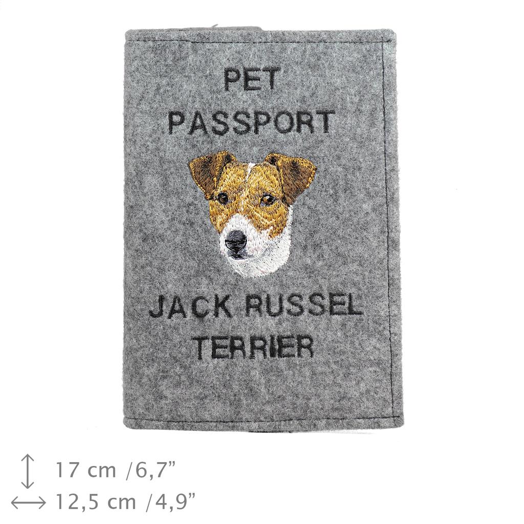 Jack Russell Terrier - Dog passport case, document case, gift for the traveller from the Art-Dog brand