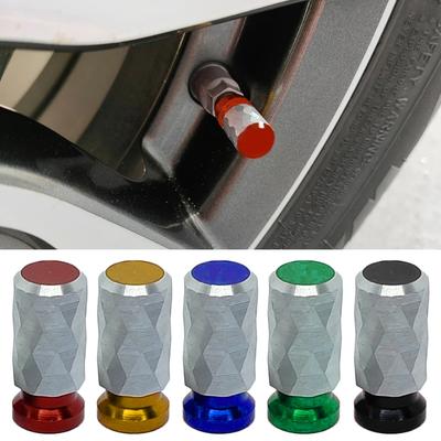 4 ks AUTCOAT hliníkové krytky ventilků pneumatik pro automobilová kola, kryty ráfků pneumatik, prachotěsné krytky pneumatik pro auta, motocykly, nákladní automobily a kola
