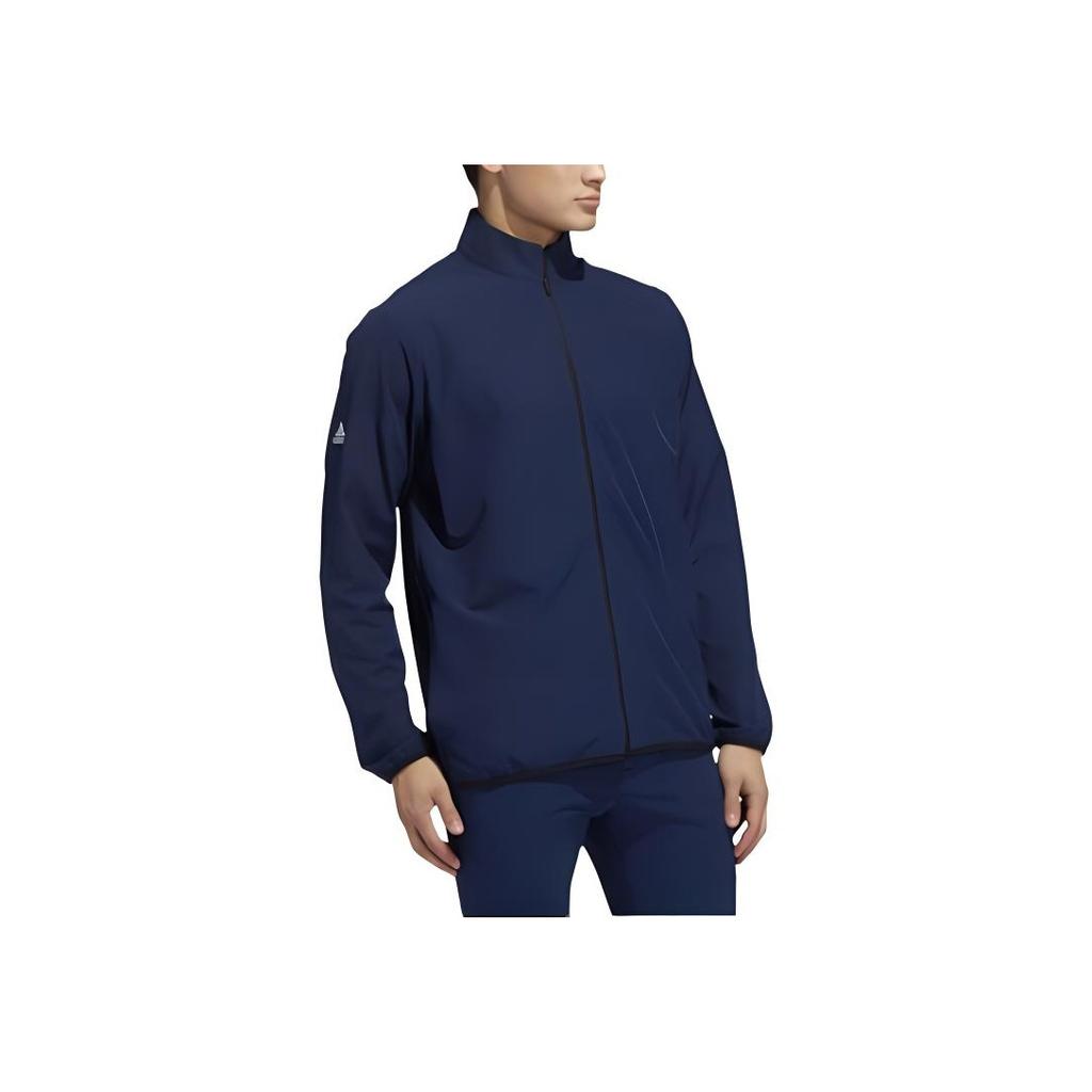 adidas Golf Core Solid Zip-Up Sports Collar Windbreaker Jacket Men Outerwear Blue GD0834