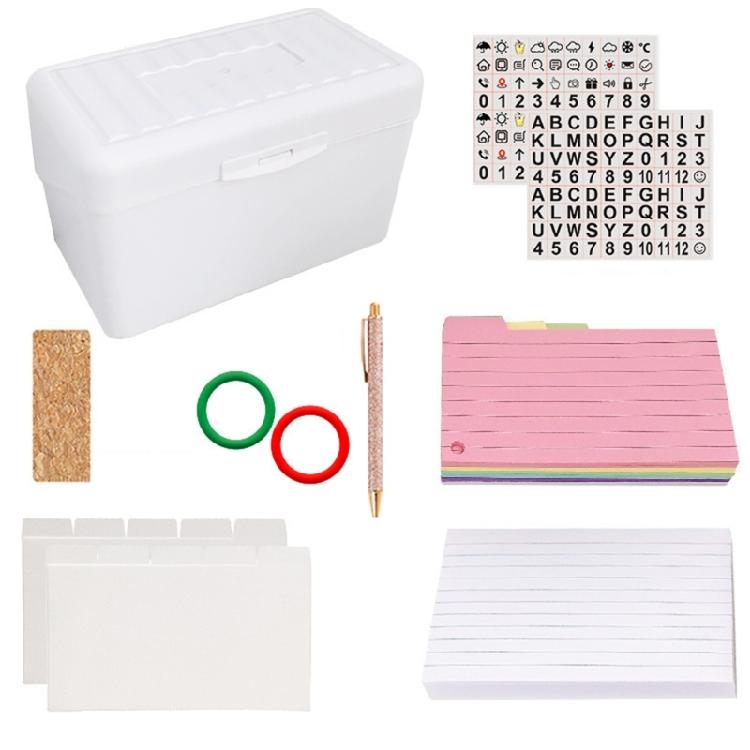 200Sheets Double Side Note Pad and Colored Notes Set for Office Including Note Storage Case Binder Rings Binder Divider