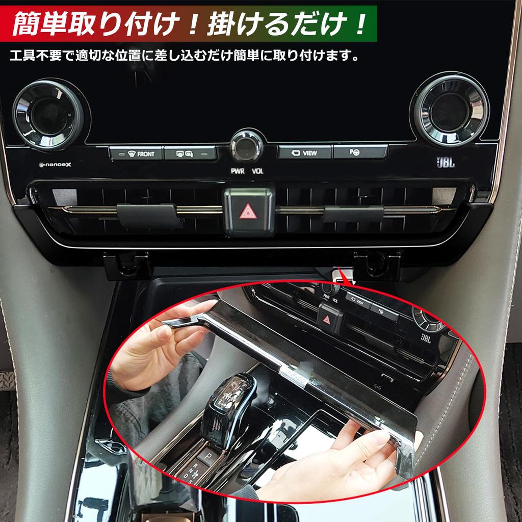 Temiry Toyota Alphard 40 Series Air Conditioner Vent Smartphone Holder with Case Center Air Conditioner Vent Case with 3D Console Storage Alphard 40
