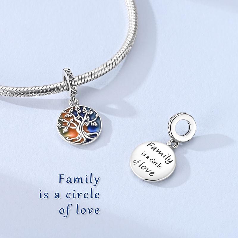 New In Charm 925 Silver Tree of Life Rose Pendant Charms Beads Fit Original 925 Bracelet For Women Jewelry Gift DIY