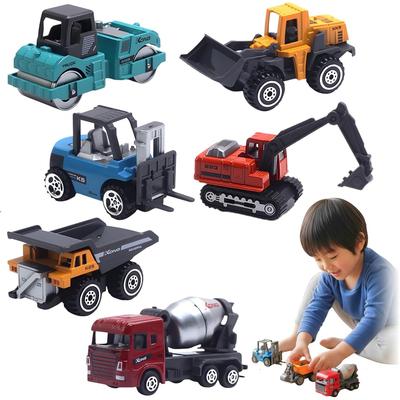 Ideamall Mini Excavator Toy Vehicle Set 6 Pieces for Sandbox Play Age 6 and Up