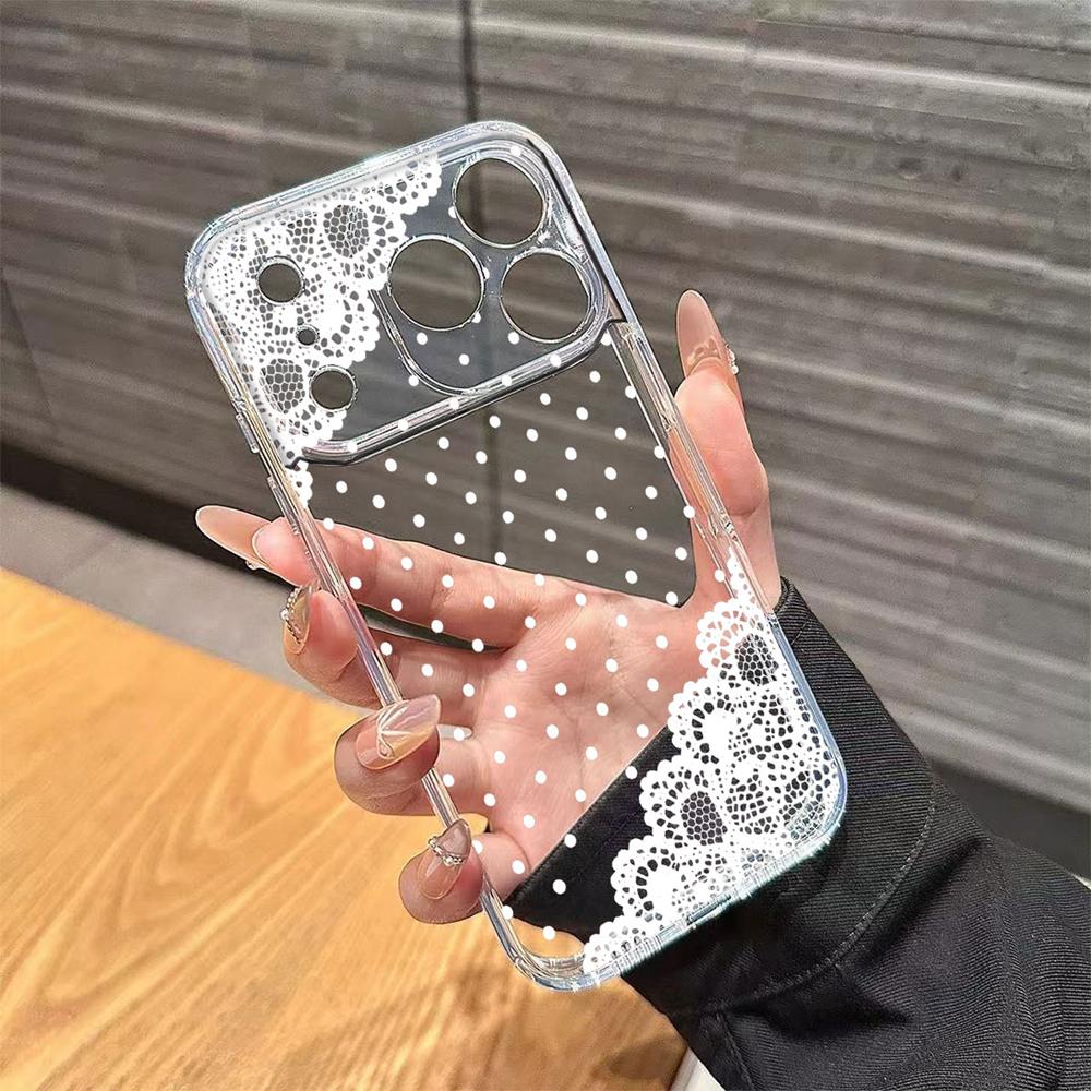Transparent Clear Lavender Phone Case For Apple Iphone 17 Pro Max 16 15 14 Plus 17Air Rose Flower Oil Painting Shockproof Cover