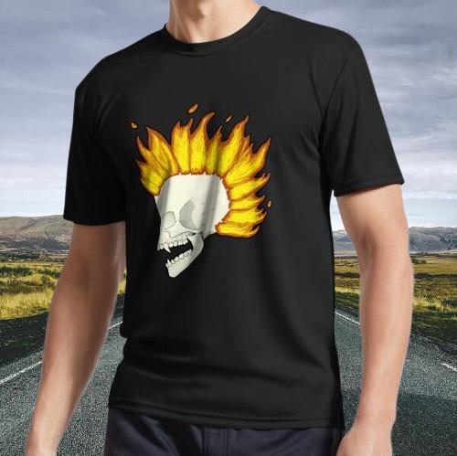New Shirt Flaming Mohawk Active T-Shirt Funny Size S - 5XL XL