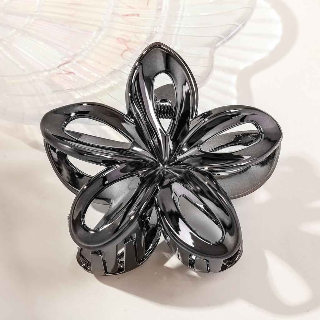 Transparent Flower Hair Claw Clips Women Crab Hair Clip Floral Hair Claws Ponytail Holder Hair Clips Hairpin Barrette Headwear