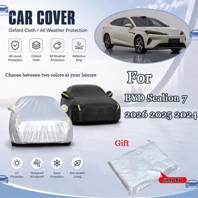 Para BYD Sealion 7 2026 2025 2024 Funda de Coche Oxford para Todo Clima Protección Exterior Reflectante a Prueba de Nieve Polvo Rayos UV
