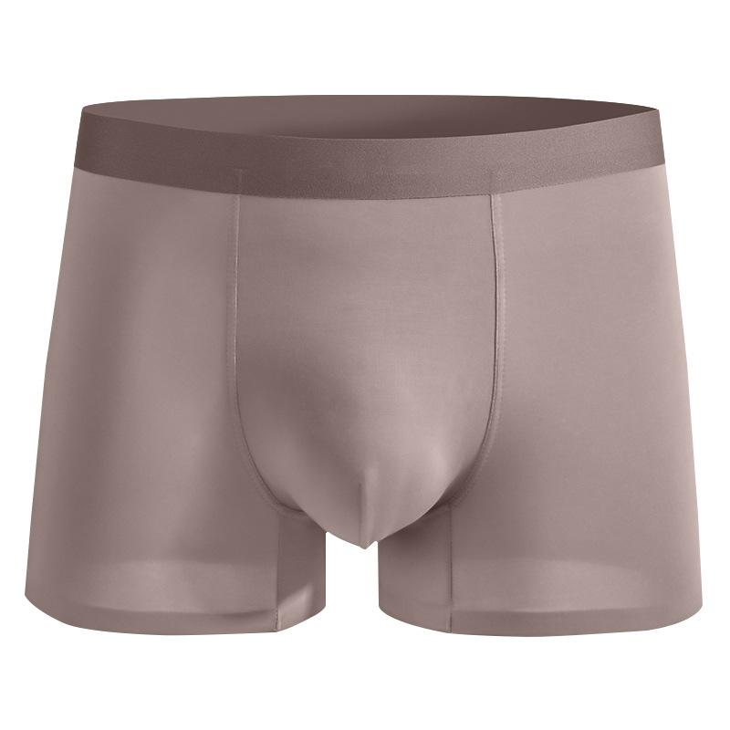 Men's Summer Light Cool Feeling Ice Silk 10A Antibacterial Crotch Piece of Non Scratch Flat Angle Underwear