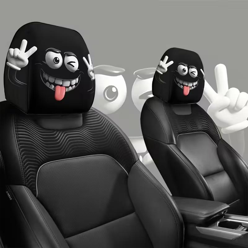Universelle bedruckte Polyester-Kopfstützenbezüge für SUVs und Limousinen, Dekorativ & Etikettierbar.