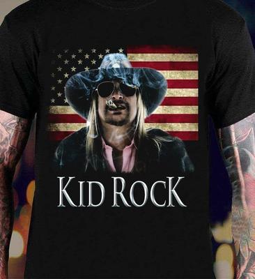 Kid Rock Amerykańscy Mężczyźni Koszulka Czarna Bawełniana Wszystkie Rozmiary S-5XL Koszulka Unisex