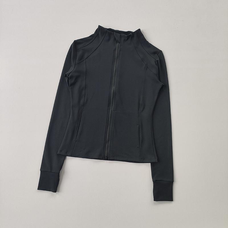 Women Sports Jacket Zip Fitness Yoga Shirt Workout Running Coats Warm Gym Long Sleeve Cardigan Slim Tight Jacket Activewear