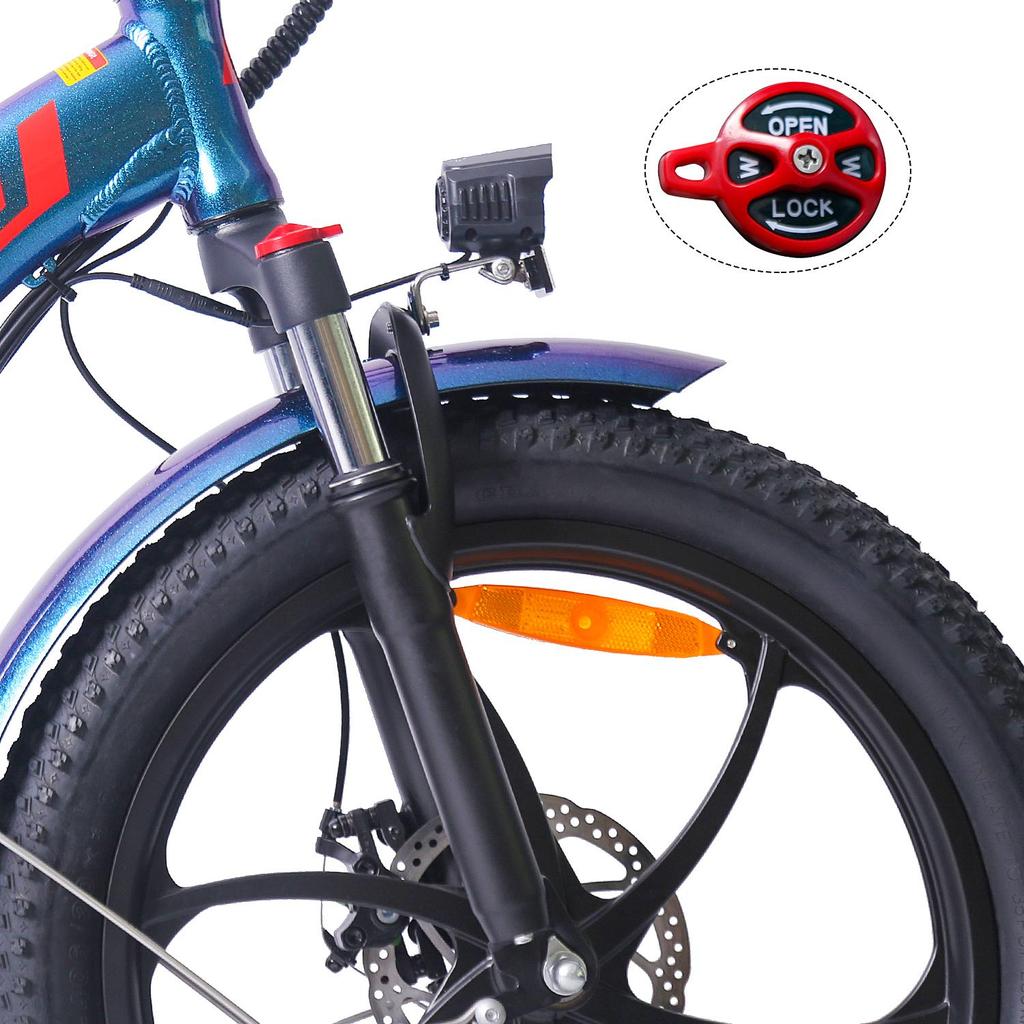 FAFREES F20 Pro Electric Bicycle 250W Motor, 36V 18Ah Battery, 20*3.0 Inch Tire, IP54 Waterproof, 80-100KM Range E-bike