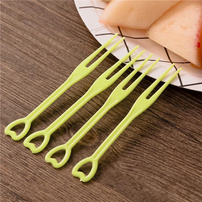 Kashicong Disposable Plastic Fruit Forks