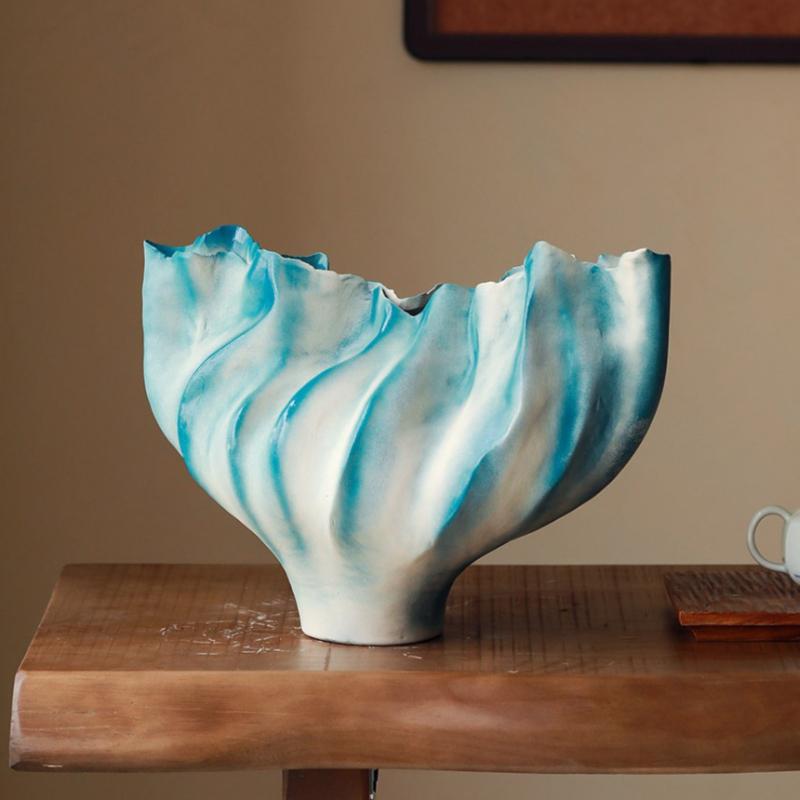 Ceramic Vase Ikebana Luxury Flower Vase Handmade Modern Decorative Vases Living Room Elegant Flower Bottle Aesthetic Room Decor