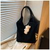 Suede bag women's large-capacity new spring and summer retro shoulder shopping bag commuter tote bag