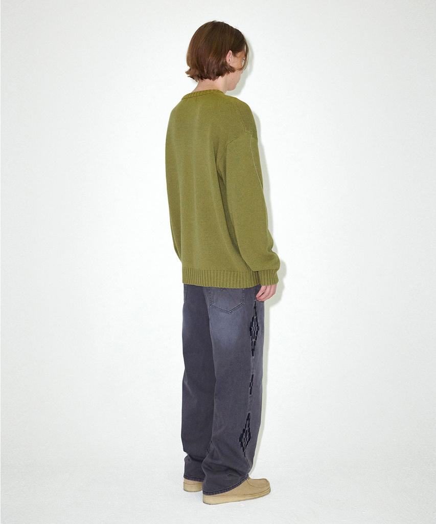 MAHAGRID Mgd Cowboy Knit Sweater Olive(Mg2Efmk604A)
