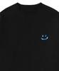 GRAVER [Unisex] Sky Cloud Drawing Smile Sweatshirt_Black