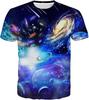 T-shirt Estiva da Uomo in Poliestere 3D Asciugatura Rapida Traspirante Manica Corta T-shirt Casual Colore Tie Dye T-shirt Estiva