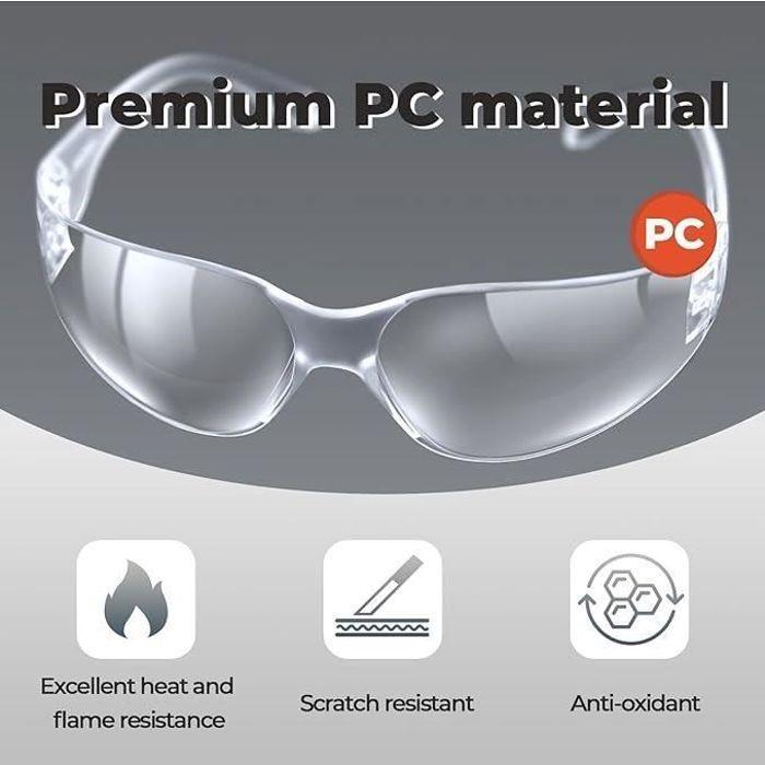 Mustbau Lunettes de Protection EN166 - Lunette de Sécurité UV380 Protection Anti-buée Cadeaux Idéal