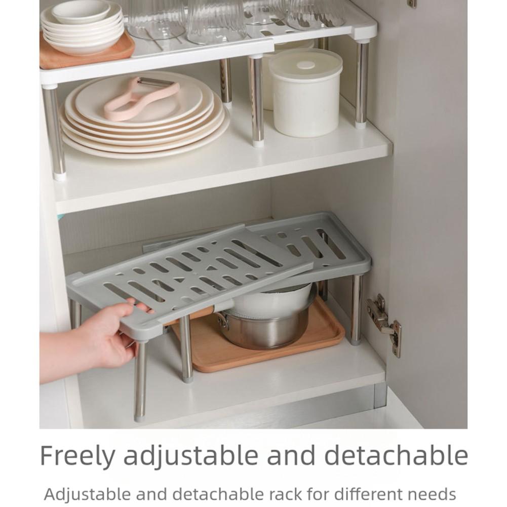 Detachable Retractable Shelf Storage Rack for Household Item Organization