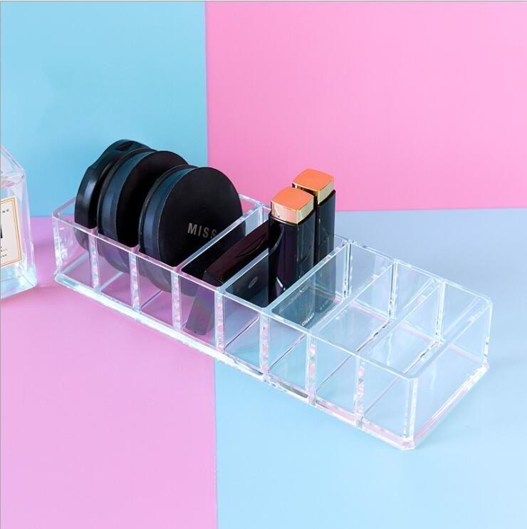 

AG Grid Lattice Clear Acrylic Eyeshadow Holder, Makeup Brush Organizer, Storage Box Containers