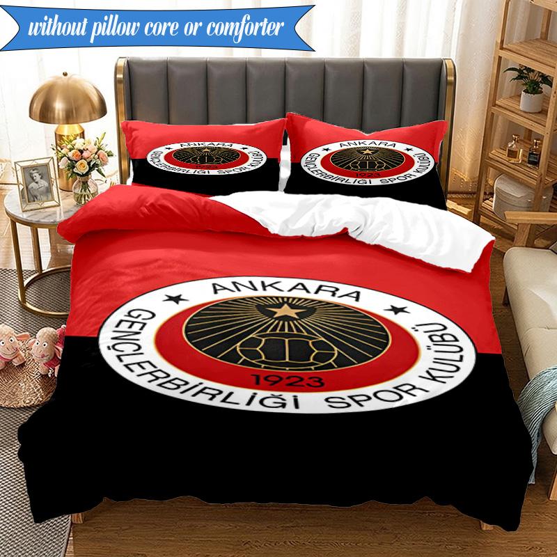 3-teiliges Genkelbigli Club Sport Bettwäsche-Set 2D-Druck (Enthält 1 Bettbezug + 2 Kissenbezüge Ohne Füllung), Schlafzimmerdekoration, Ventilatorgeschenk