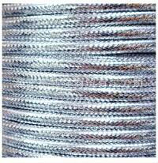 3mm Round Gold/Silver Hand-Woven Crochet Cord with Core and Silver Thread for Decoration