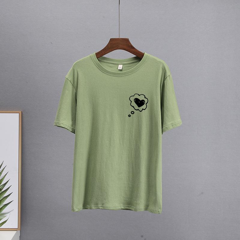 

Hirsionsan граффити футболка с рисунком женские летние простые футболки с принтом хлопковая элегантная женская одежда свободные повседневные пуловеры топы XL зелёный