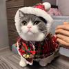 Pet New Cape Costume Winter Warm Plush Cloak Cats Dogs Holiday Outfit