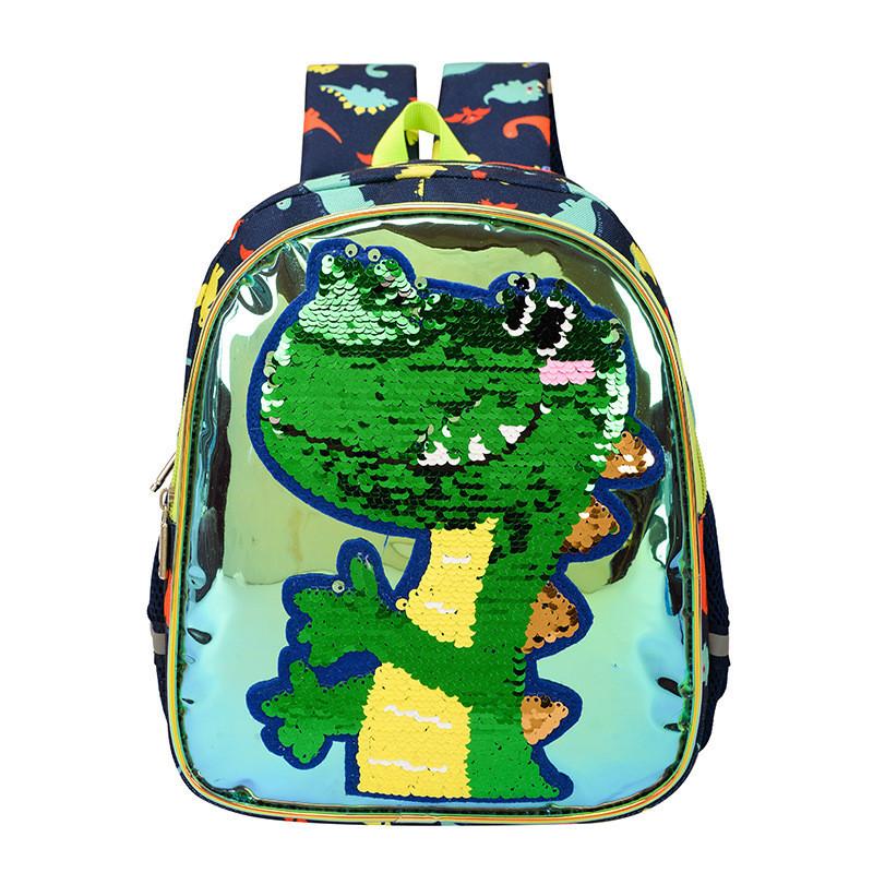 Charming Sequin Dinosaur Preschool Backpack Neutral For Boys And Girls