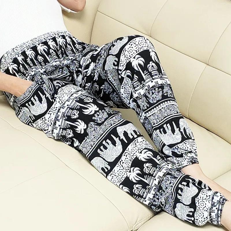 WTEMPO Thin Sun-proof Loose Beach Pants Spring and Summer Women's Mosquito Repellent Cotton Bloomers