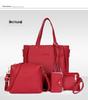 2022 Lychee Grain Women's Four-Piece Handbag Set - Stylish, Versatile, Large Capacity