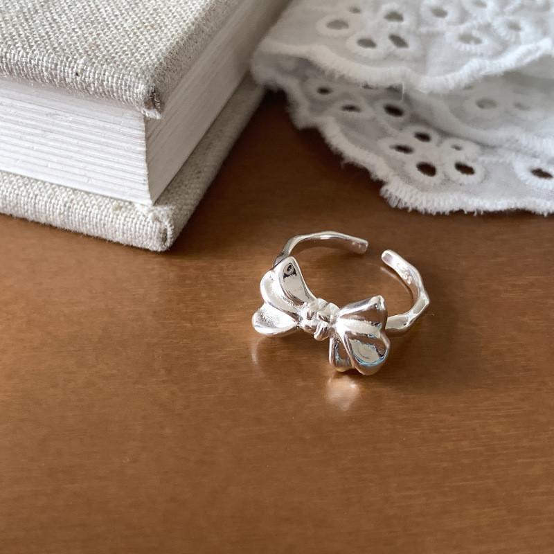 Style Contemporary Korean Bowknot Open Ring Perfect For Women Stylish