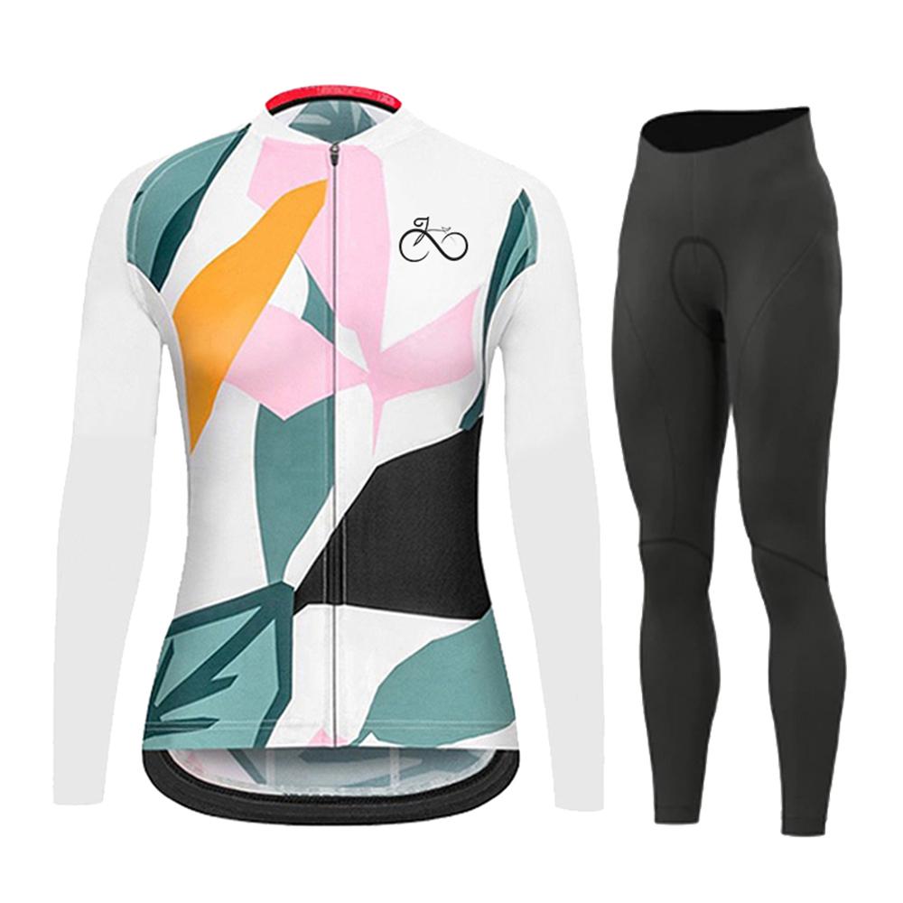 Summer 2026 Fashion Long Sleeves Cycling Jersey Set Breathable Quick Dry Bicycle Jersey Women's Outdoor Sport Mountain Road Bike Cycling Clothing