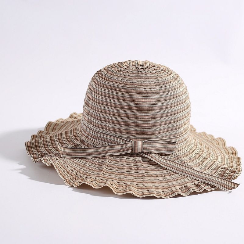 Summer Style Women's Travel Sun Protection Foldable Washable Fashionable Sweet Dome Patterned Sun Hat