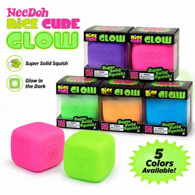 Cubo Luminoso - Cubetto di Ghiaccio in Maltosio - Giocattolo Morbido e Confortevole con Funzione di Recupero Lento