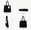 Vita Felice Quilted Tote Bag with Pouch for Women [VITAFELICE] inb-10198z (Black)
