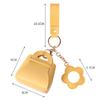 Creative Pu Leather Women Clutch Bag Shaped Keychain With Mirror Mini Earphone Key Bag Pendant Cute Coin Purse Pendant Gifts