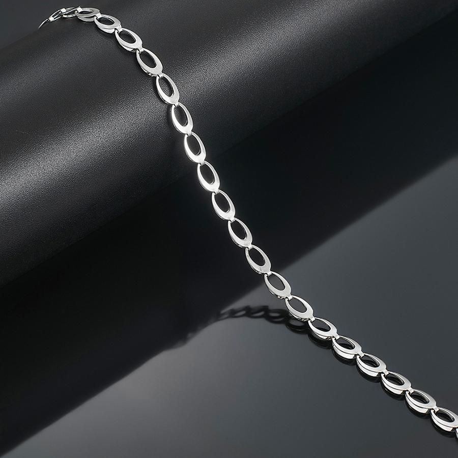 5mm Wide Stainless Steel Link Chain Rolo Long Necklace for Men Women Girl Jewelry Accessories DIY Gift Choker on Neck Collar