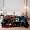 Day of the Dead Woman with Floral Design Flannel blanket for bedroom, living room, sofa, and nap sofas